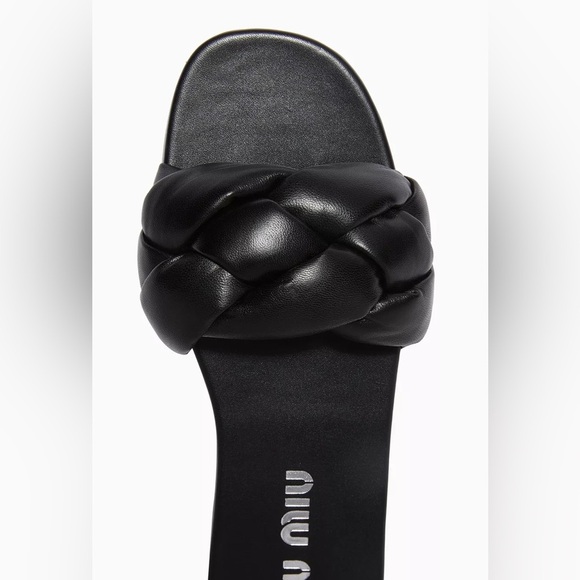 Miu Miu Flat Nappa Leather Sandals - Picture 2 of 7